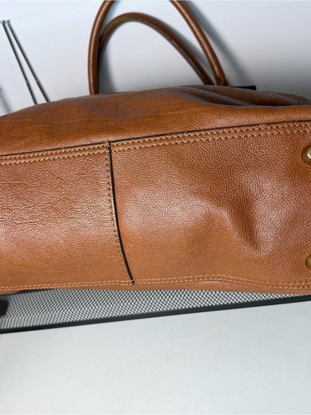 Chloé Georgia Dome Bag Cognac Brown Leather Shoulder Tote - Picture 6 of 16